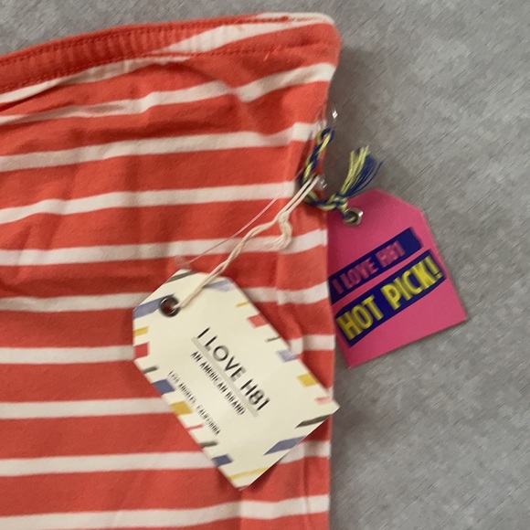 NWT Orange and White Striped Tube Top Summer Dress - Medium - Picture 2 of 3